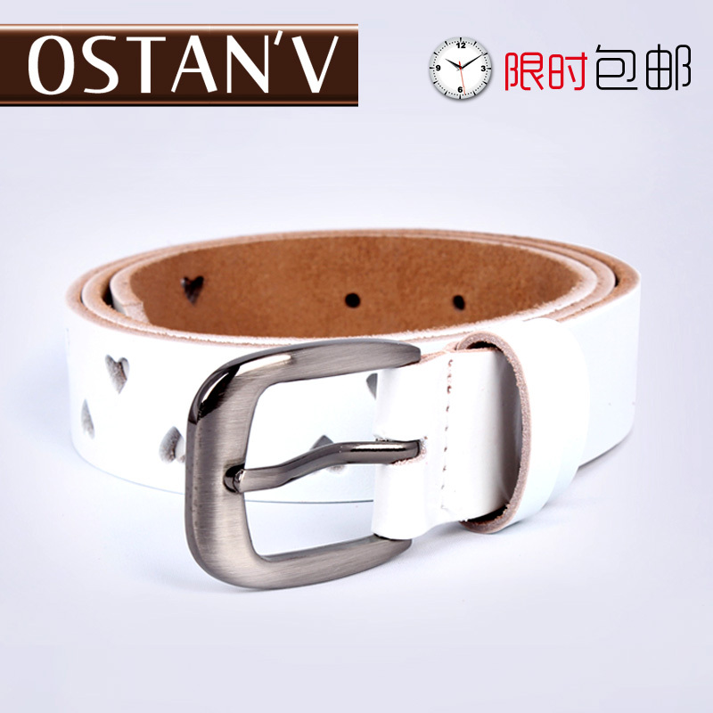 2012 genuine leather strap female first layer of cowhide casual fashion all-match belt decoration cutout