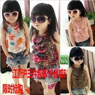 2012 girls clothing super thin all-match chiffon spaghetti strap top