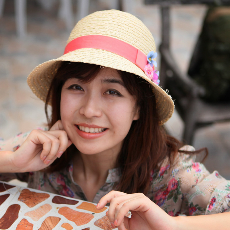 2012 handmade female summer flower sunbonnet uv sun hat