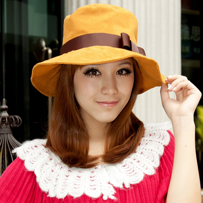 2012 hat women's autumn and winter fashion cap large brim hat female sun-shading hat