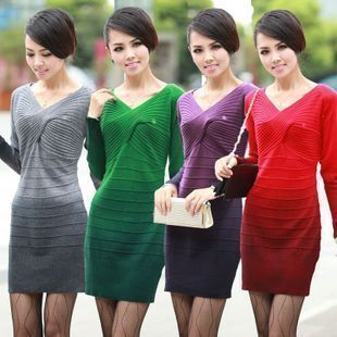 2012 HENG YUAN XIANG women's cashmere sweater women's cashmere sweater women's one-piece dress sweater