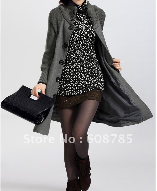 2012 high-quality autumn women's new plus size jacket coat fashion long paragraph overcoat  free shipping B0536