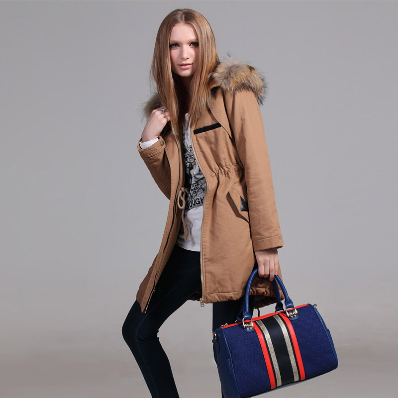 2012 high quality fashion long-sleeve with a hood wadded jacket