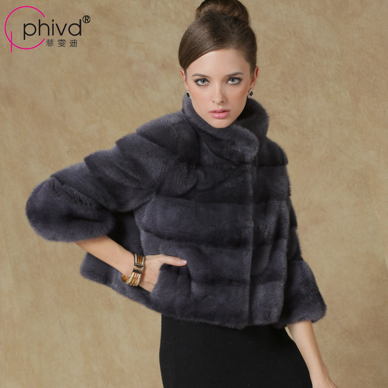 2012 high quality mink hair short design overcoat outerwear