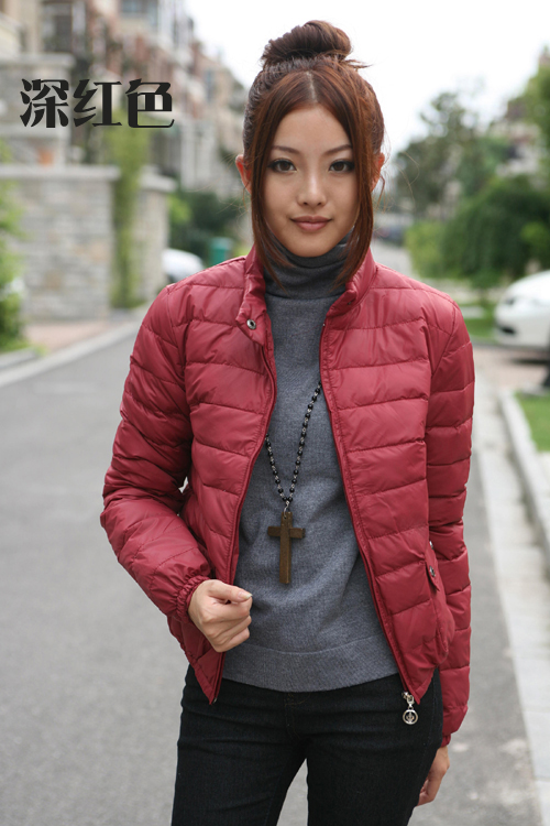 2012 high quality motorcycle short design thin female down coat