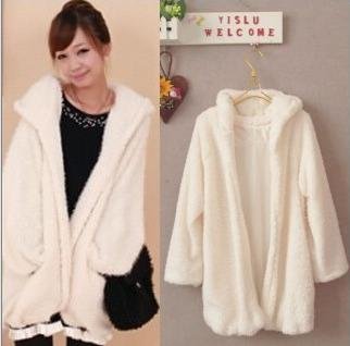 2012 High quality  women's winter Milliken with hat long loose Leisure lovely coat cotton-padded clothes In stock 619926