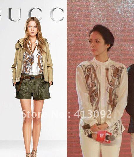 2012 Hight quality   new style ,ladies' long sleeve shirt ,women blouse, size S,M,L,Store NO 413092