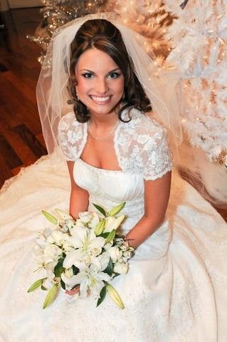 2012 Hot Custom-made Wedding Bridal Bolero/Shrug Lace Short Sleeves Jacket JA2