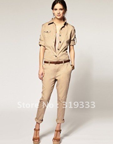 2012 Hot Sale and New Arrival-Cotton and Polyester Cool Jumpsuits For Women, Two Color, Three Size