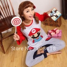 2012 hot sale cartoon cotton women pajamas top quality pajamas for women winter free shipping