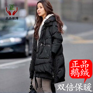 2012 hot sale!! korea style women's thickening plus size casual goose down coat,super warm down jacket .lady winter coat