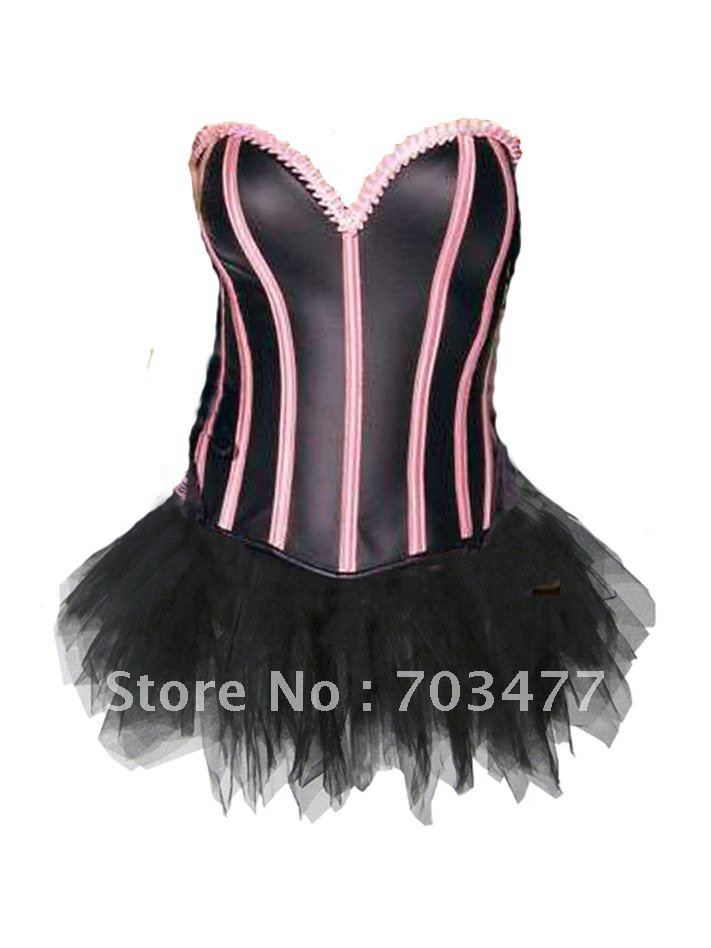 2012 hot sale sexy corset(corset + mini dress),wholesale and retailer, high quality,cheaper price, fast delivery