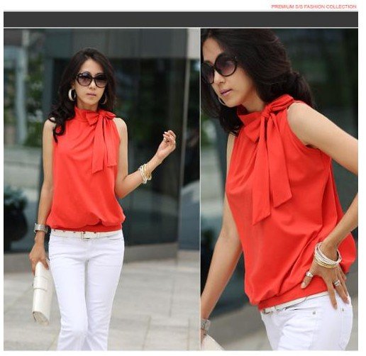 2012 Hot sale  tie collar shirt Fashion lady Shirt Freeshipping TW1115