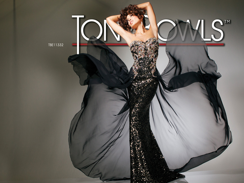 2012 Hot Sale Tony Bowls Hi-Lo Nice Floor Length Prom Dress TB001