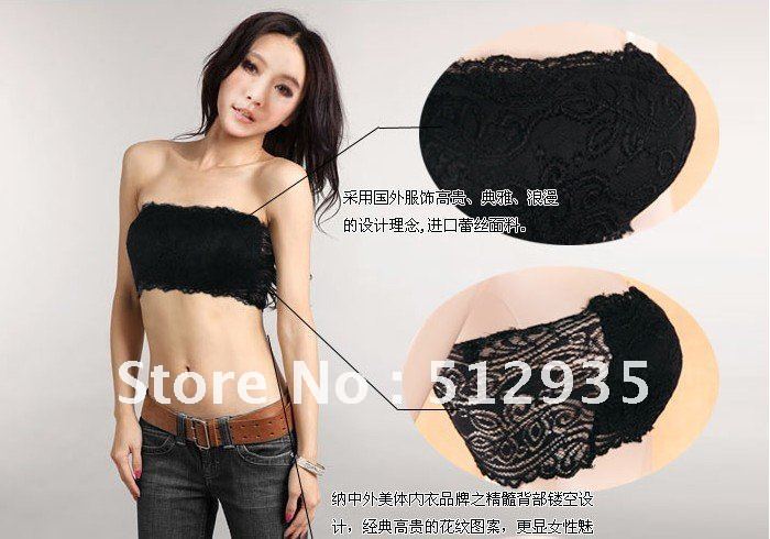 2012 HOT SALES ! Free Shipping Lace Bra Top With Three Quarters Cup ,Gallus is free for you