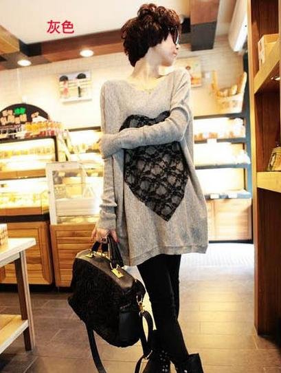 2012 hot sell Good quality long sleeve stripe  lovely knitted women's sweater not like the very cheap one free shipping