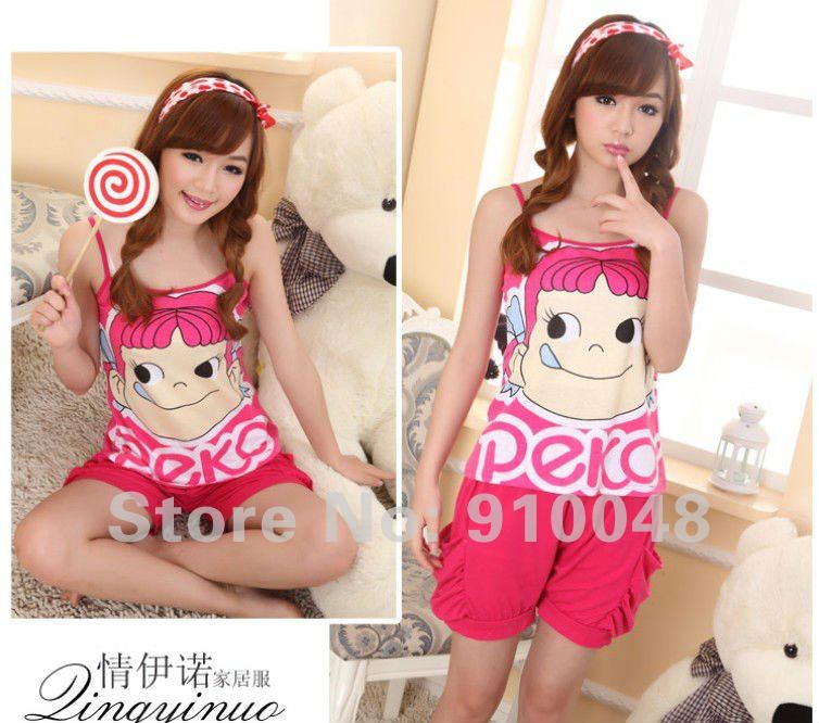 2012 hot selling cartoon sleepwear for women / cotton loungewear / wholesale & retail / free shipping