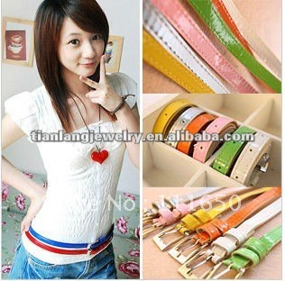 2012 hot selling ladies patent leather fashion fancy belts