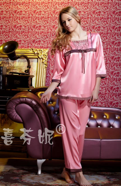 2012 Hot selling New style  Sexy sleepwear silk pajamas household nobility nightgown  women's pajamas Fashion