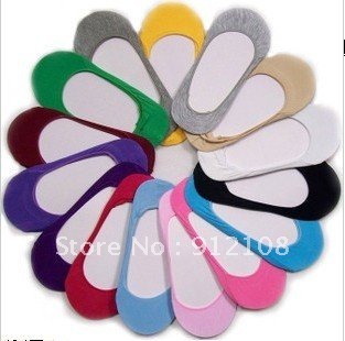 2012 hot! ! !Solid color invisible socks, short lumbar socks, high quality!A variety of colors + Free Shipping