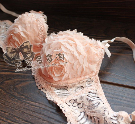 2012 Hot Style Original Rose Petals Bra set Diana Champagne Rose and Black Rose Fashion Royal Bra, free shipping!