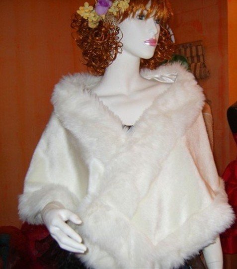 2012 hot wholesale free shipping Fur cape wedding jacket WJ008