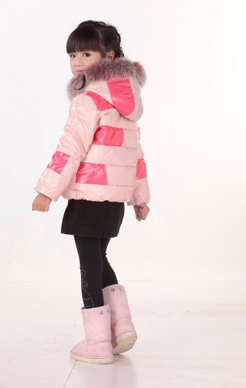 2012 kids winter down coat 90% duck down girl's,warm outerwear,Stitching color,2designs,good quality,Russian special discount