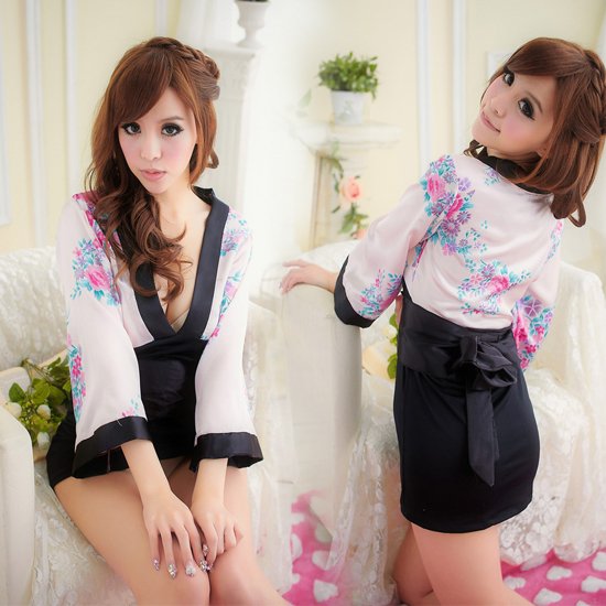 2012 kimono new arrival the temptation to print kimono sexy charm sleepwear wholesale price FREE SHIPING