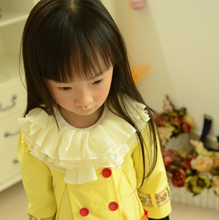 2012 korea spring female child national trend cuff slim trench outerwear