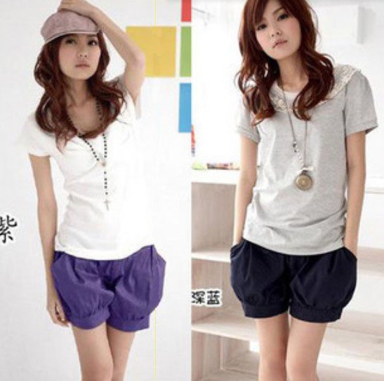 2012 Korea Summer Lady Fashion Short Bloomers Harem Shorts Hot Pants Free Shiping