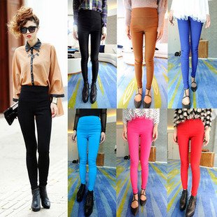 2012 Korean version of the spring section was thin candy color Ms. waist leggings tight pencil pants pantyhose pilling resistanc