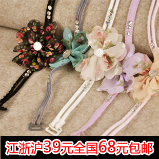 2012 lace flower underwear ar3 halter-neck shoulder strap pectoral girdle back cross