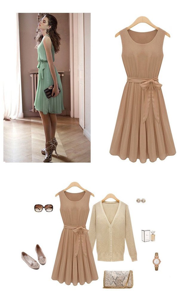 2012 ladies fashion chiffon solid pleated wholesale drop shipping dress