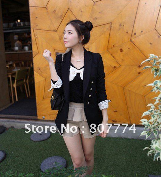 2012 Ladies Lace Must Have Blazer Women Solid Color Suit Fashion Jacket Freeshipping