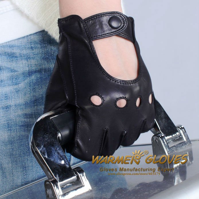 2012 Ladies Leather Driving short Gloves for women, cool design, Free shipping