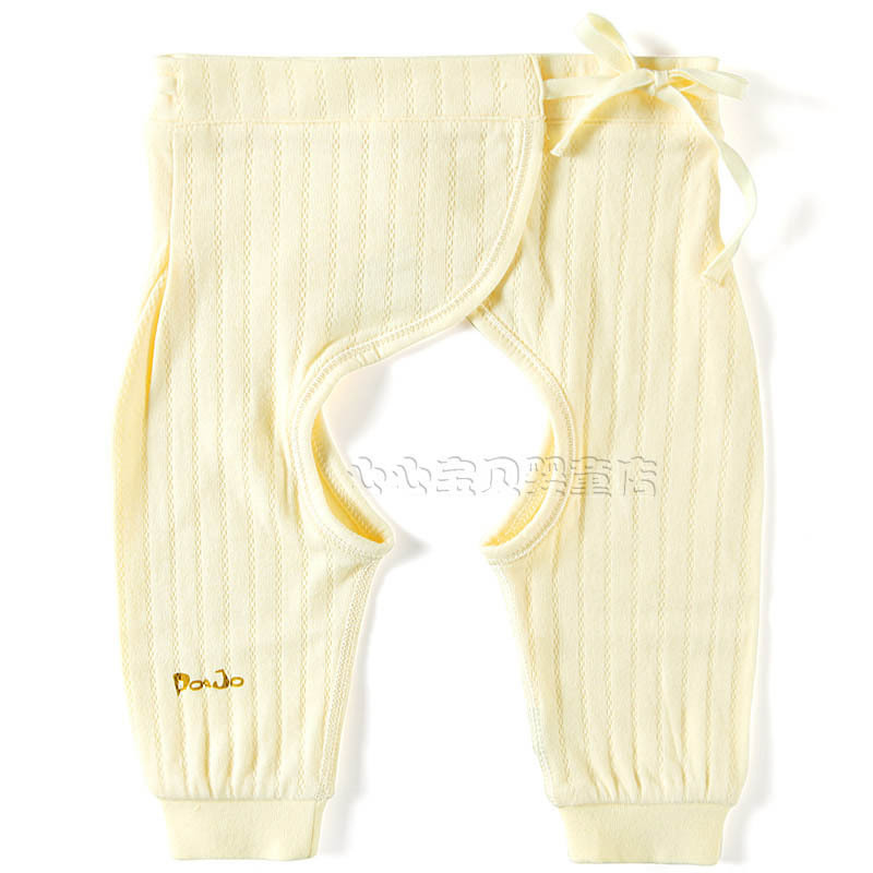 2012 leather autumn and winter 100% cotton baby underwear panties ba996-96y newborn open-crotch trousers