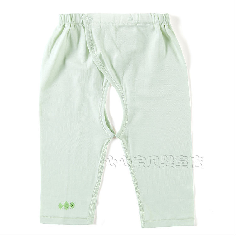 2012 leather spring and summer baby modal cotton underwear panties baby open-crotch trousers ba990-120f