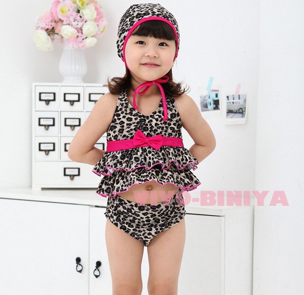 2012 Leopard Halter split swimwear, girls swimwear 1286