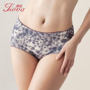 2012 leopard print series smooth elastic double handle mid waist trunk np0791