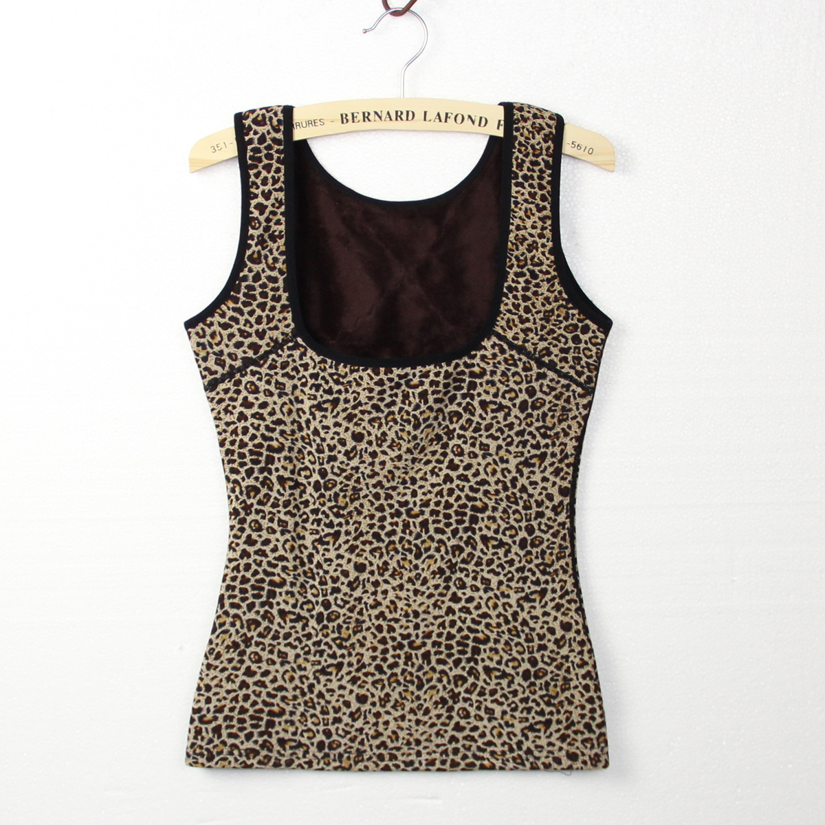 2012 leopard print thermal vest plus velvet thickening female beauty care body shaping thermal top