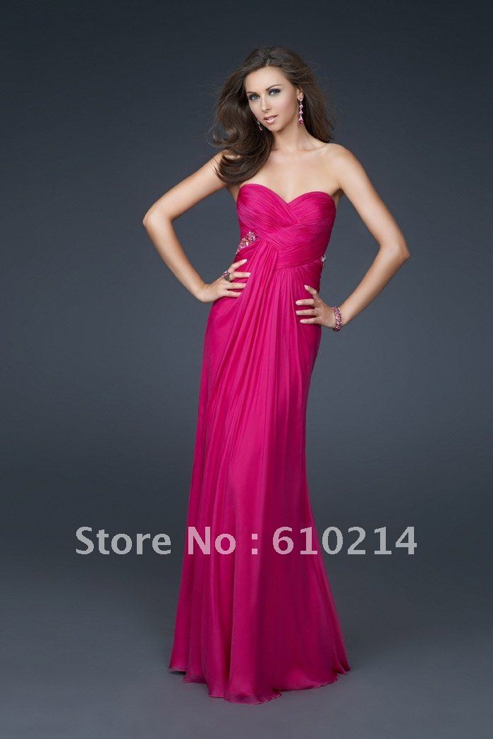 2012 Limited Time Promotion Elegant Sweetheart A Line Chiffon Designer Party Gown Hot Sale Graduation Dresses