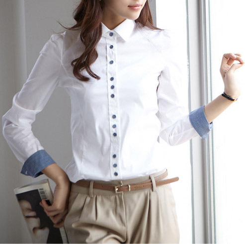 2012 long-sleeve shirt slim shirt women's summer plus size clothing