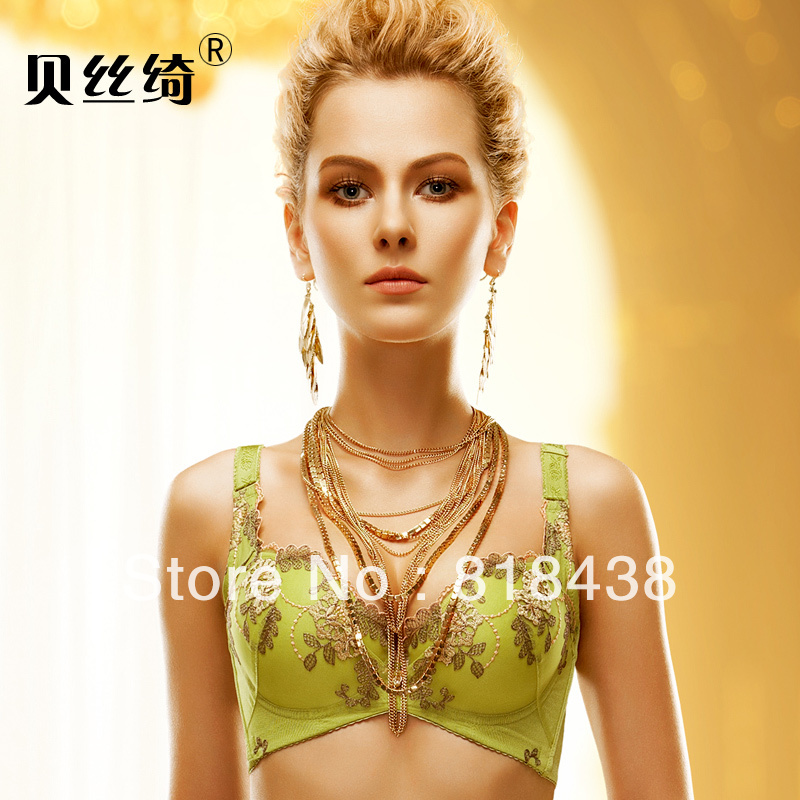 2012 luxury fashion embroidery underwear accept supernumerary breast push up bra 9166