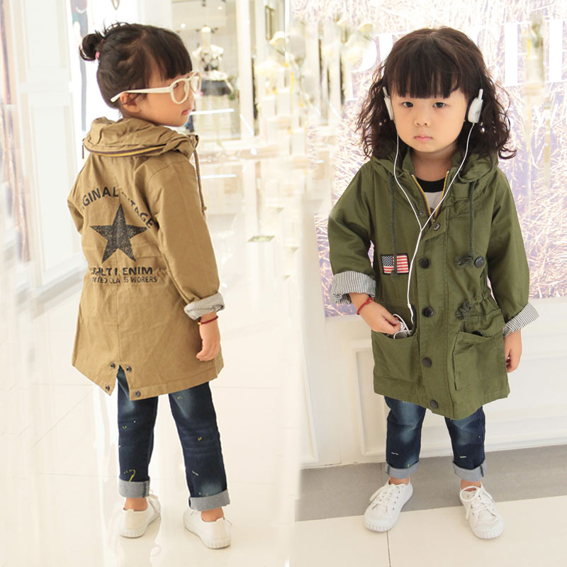 2012 male female child fashion stickums medium-long outerwear trench