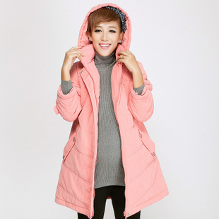 2012 maternity autumn and winter top hooded wadded jacket 118132