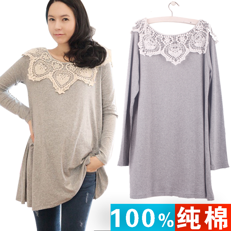 2012 maternity autumn  Fashion loose long-sleeve t-shirt