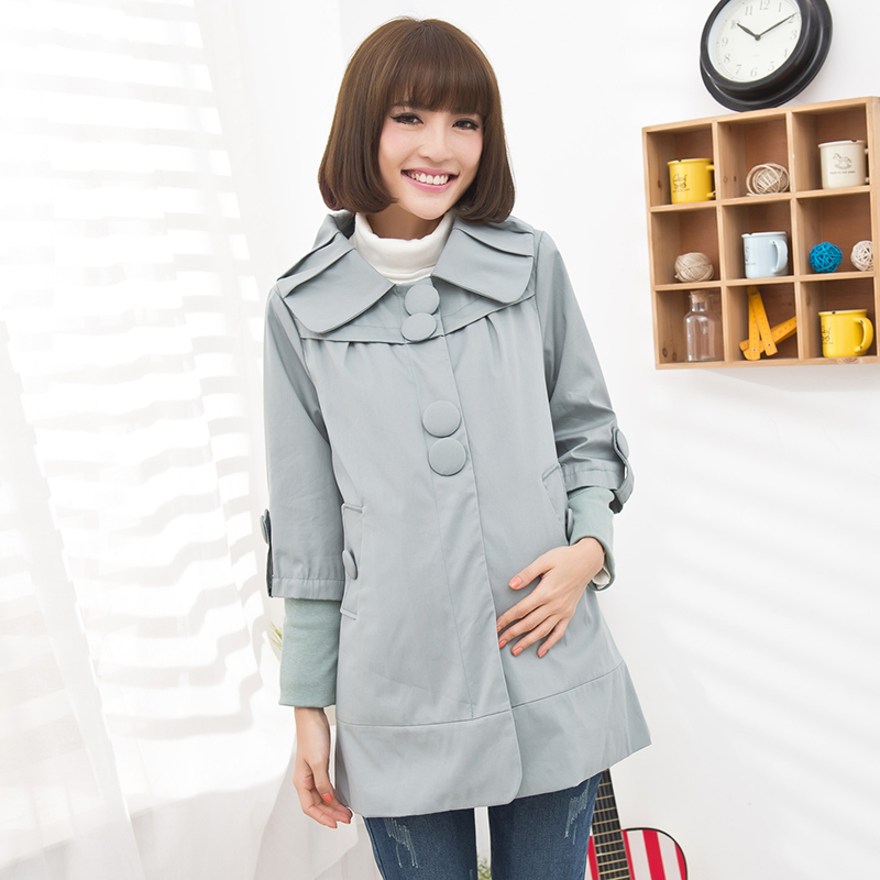 2012 maternity autumn maternity clothing maternity autumn top outerwear maternity trench 72901