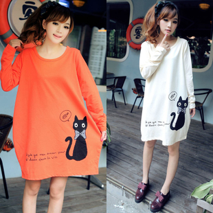 2012 maternity autumn plus size loose long-sleeve T-shirt maternity autumn