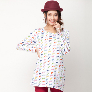 2012 maternity clothing autumn and winter fashion basic shirt long-sleeve top