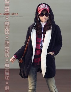 2012 maternity clothing autumn and winter maternity cotton-padded jacket maternity coral fleece fashion 2 double layer wadded